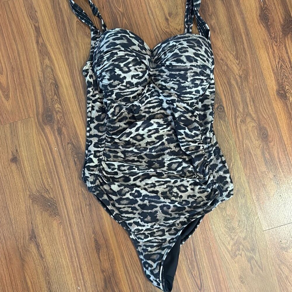 Niptuck leopard one piece bathing suit size 6